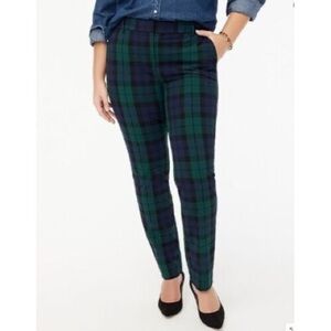 J Crew Woman's Full Length Ruby Pants in Classic Blackwatch Plaid, Size 12P, NWT